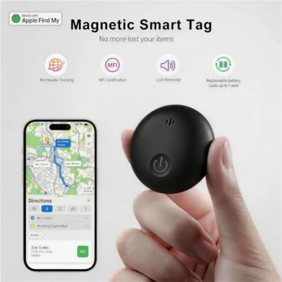 GPS Tracker for Dogs, Smart Collar with Real-Time Location - Pet Location Tracker with Holder, No Monthly Fee/No SIM Card, Work