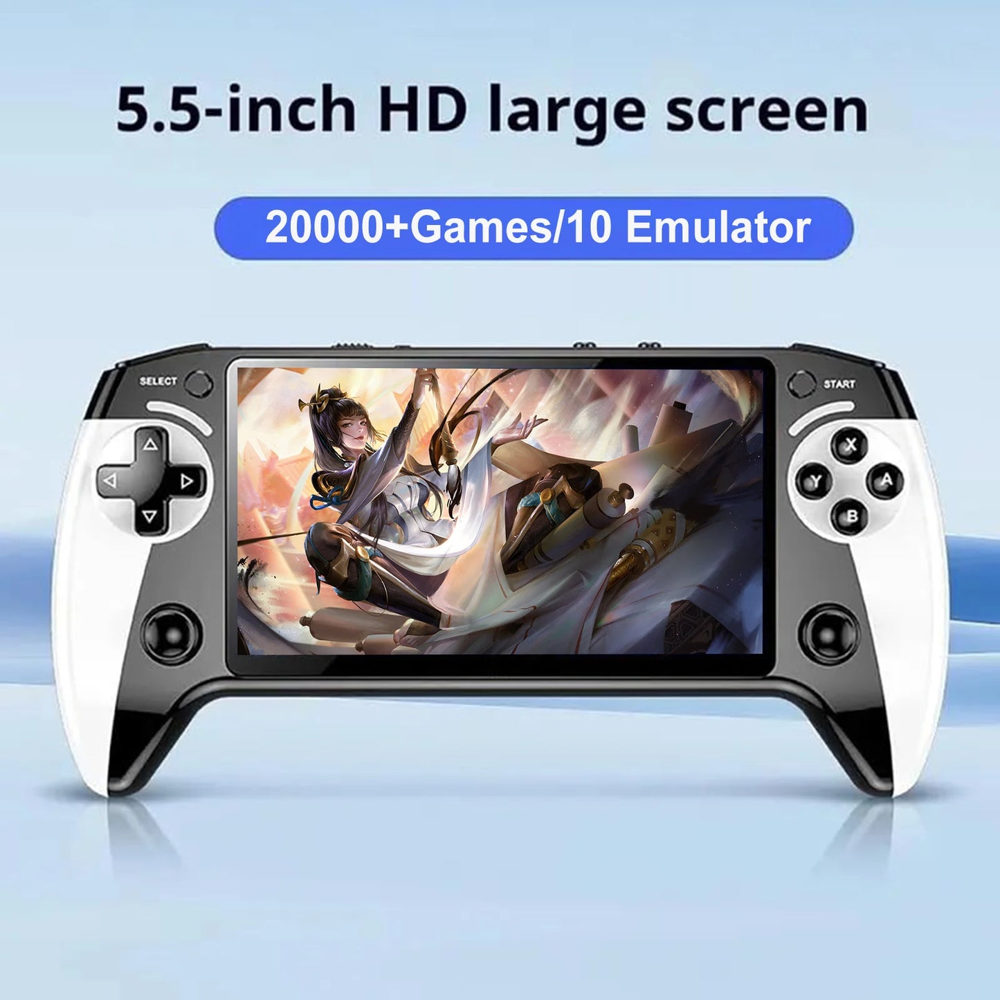 New X9 Handheld Game Console 5.5 Inch Screen Type-C Charging Handheld Video Game Console with 20000+ Games Retro Gaming Console