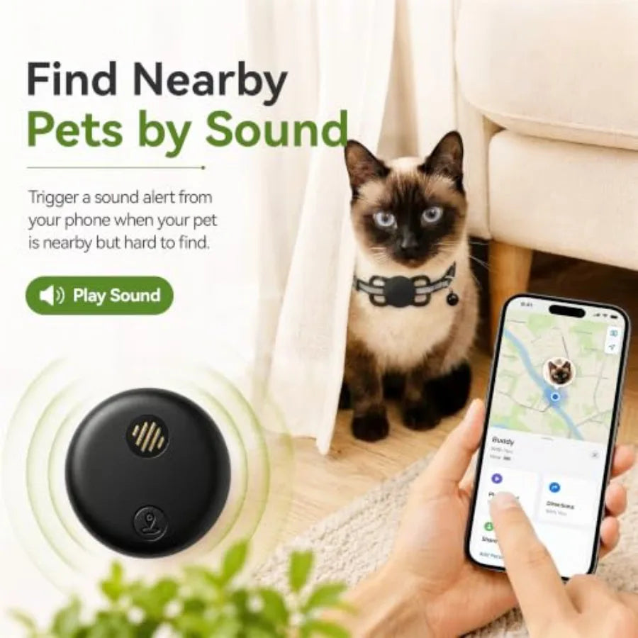 Dog Tracker, GPS Tracker for Dogs with Real-Time Location Tracking, No Monthly Fee or SIM, IP68 Waterproof Mini Pet Finder, 365
