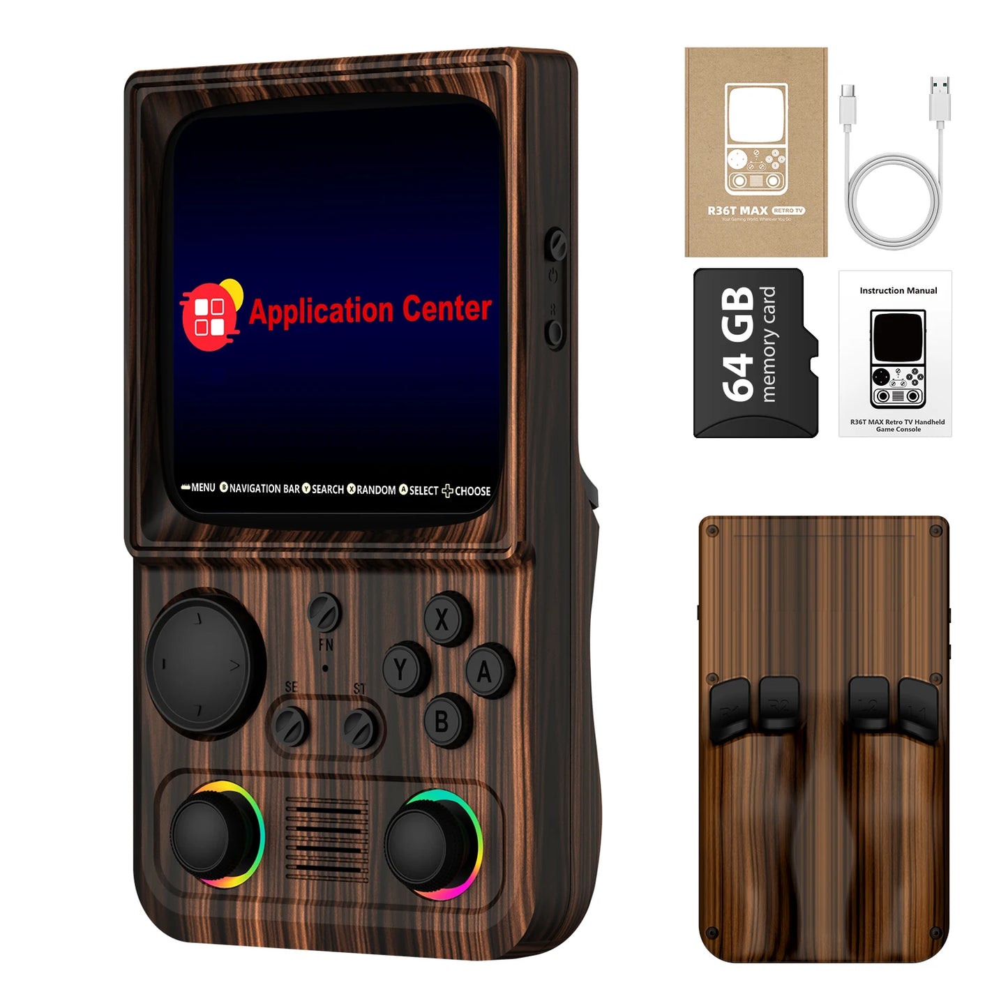 R36T MAX Handheld Game Console Support Wi-Fi 22000+Game 4.0" IPS Screen Portable Pocket Video Player Ship From US