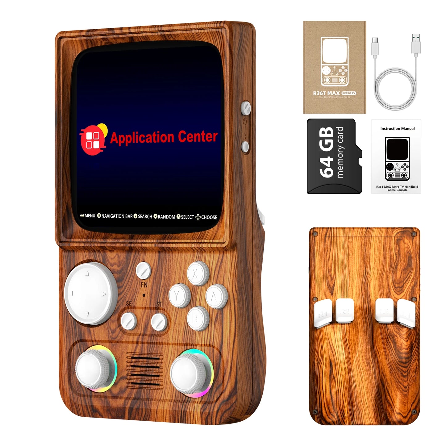 R36T MAX Handheld Game Console Support Wi-Fi 22000+Game 4.0" IPS Screen Portable Pocket Video Player Ship From US